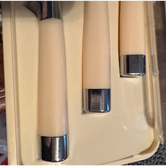 Vintage Carvel Hall 3 Piece Fine Cutlery Carving Set Briddell Excellent In Box - Picture 4 of 7